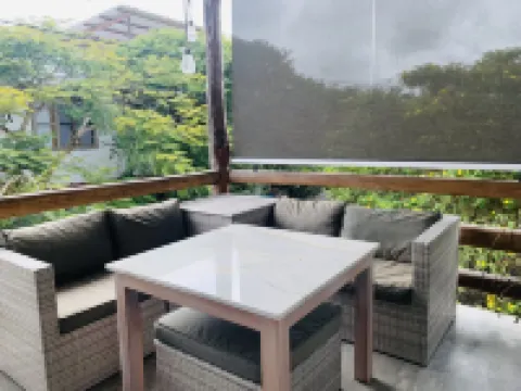 Modern apartment with 18 feet ceilings and private terrace with view to a park