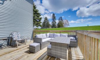 Walk to Beach Home with Game Room and Yard in Algoma!
