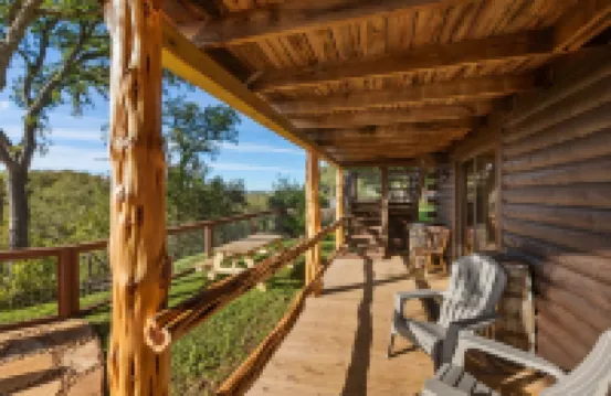 Guadalupe Bluff Log Cabin 4 Bedroom Home by Redawning