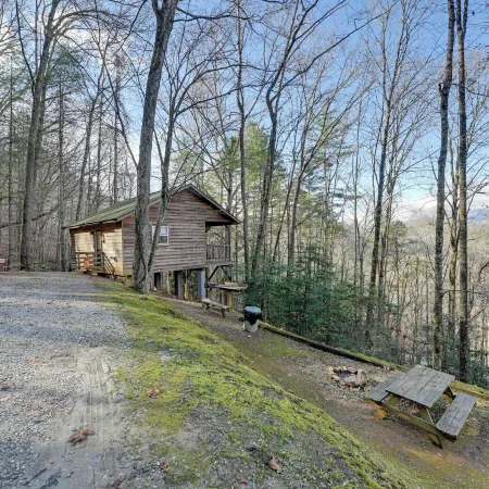 Pet-Friendly Smoky Mountain Cabin Hunt and Fish!