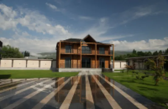 Wooden Villa with Pool and Sauna Hotels in 