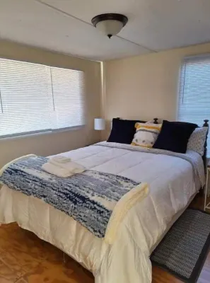 Restful manufactured suite where visitors can relax during their stay.