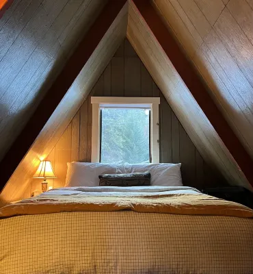 Vintage A-frame Cabin with Private River and Scenic Views