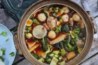 Cabin and adjacent tent site