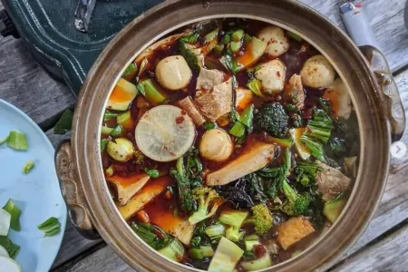 Cabin and adjacent tent site