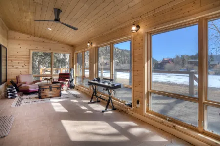 Riverfront Deck and Gourmet Kitchen - Stunning Mountain Retreat