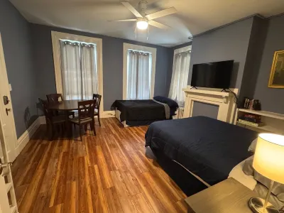 Downtown location w/ parking. Transit stop across the street. Unit 2 of 4.
