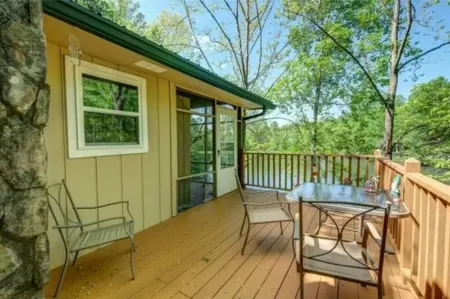 Waterfront cabin in the mountains. Peaceful, relaxing setting.