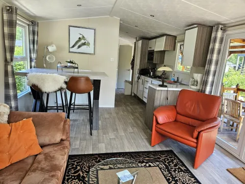 Modern chalet with cozy porch: the Veluwe Feel Good Hotels in Epe