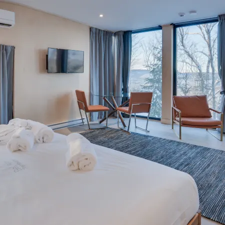 Bel Air Tremblant MINI ANTARCTICA : 1 LIT KING, JACUZZI, SAUNA