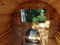 Relax and Unwind at Peaceful Pines Log Cabin and Outdoor Sauna