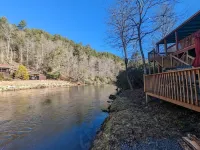 Riverfront Cabin w/ Porch & Firepit - Peaceful Retreat Near Murphy, NC.