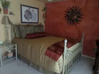 One Bdrm, private bathroom, kitchenette, laundry facilities & gated patio.