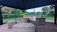 Modern Home 2 Firepits w/ Dining