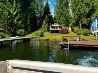 Lakefront Retreat: Private Dock, Fire Pit, BBQ, AC, Dog Friendly