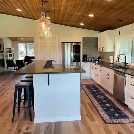 Cozy home, sweeping views, minutes from biking, hiking, fishing, rafting.