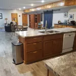 Spacious place w/ outside kitchen.  Close to the Apple River and so much more.