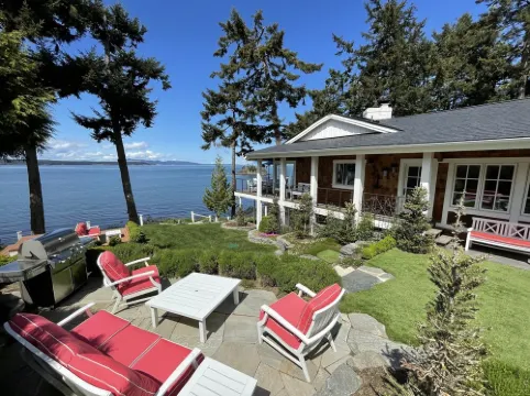 Magnificent up-close WATERFRONT "SunBright Le Reve"   Premier westside Orcas