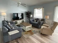 Golf Cart and BBQ Grill - Charming Villa Retreat