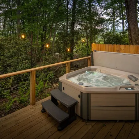 Luxury Tiny Home in Deep Gap with Hot Tub and Fireplace
