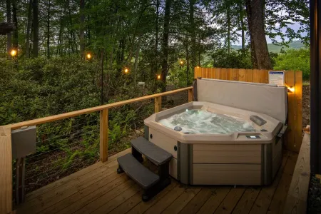 Luxury Tiny Home in Deep Gap with Hot Tub and Fireplace