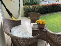 Condominium in front of a beautiful Guarajuba beach, 200 meters on foot, with WIFI and SKY