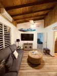4 min walk to corcega beach or just relax in the jacuzzi!!