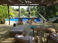 Wooden villa with private pool in a tropical garden 3 minutes from the beach - 3-Star