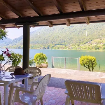 Directly on the lake