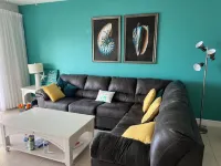 1st floor beachfront condo, just steps away from a private beach, beautiful view