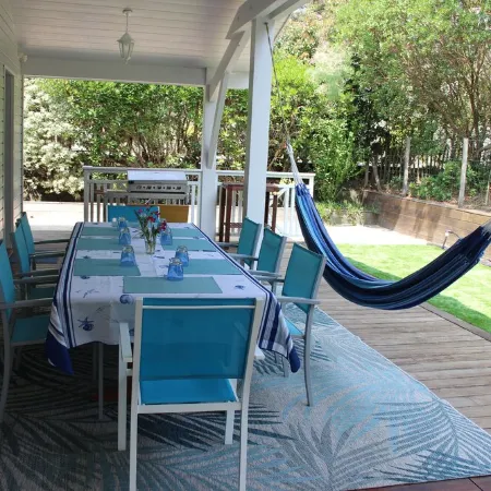 Villa  Carcans Plage 4 A 12 Personnes - Piscine 27° Borne Auto Wifi Отели в г. Каркан