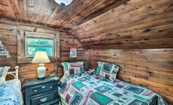Rustic Cabin with Patio and Pond on Blue Ridge Parkway