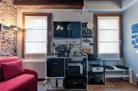 Historic housing in pedestrian square - Borgo Portello