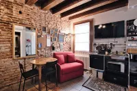 Historic housing in pedestrian square - Borgo Portello