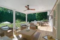 East Hampton Designer home close to Village with heated pool.
