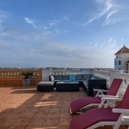 Penthouse With Sea & Golf Views