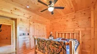 Blue Ridge Mountain View Huge Log Cabin Sleeps 18. Outdoor Living & Game Room