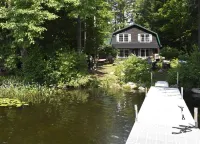 Peaceful lakeside getaway. Enjoy morning coffee listening to the loons.