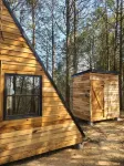 "Lady A"-frame Glamping Cabin @Nolichucky River near Smoky Mtns.