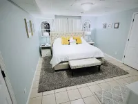 Entire lower level in a private home with walkout fenced yard.