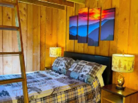 Cozy Cabin, private, romantic, wood stove, WiFi, mountains, NC マクドウェルのホテル