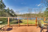 Dock & Water-view Deck: Home on Lake Dardanelle - 2-Star