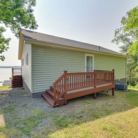 Deck & Water View: Cozy Kentucky Lake Getaway