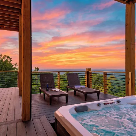 Modern Smoky Mountain Retreat w/ Hot Tub, Game Room & Movie Theater Heavens View by Avantstay