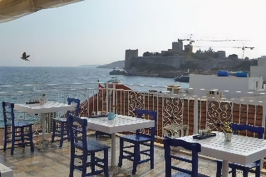 White and Blue Bodrum