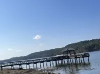 Cozy cabin on Lake Ludwig with a nice view of the lake. Pet friendly!