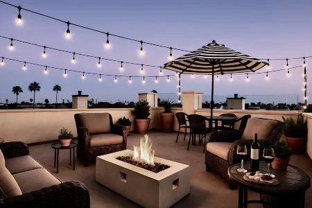 Ocean View and Rooftop Fire Pit - Charming Family Escape