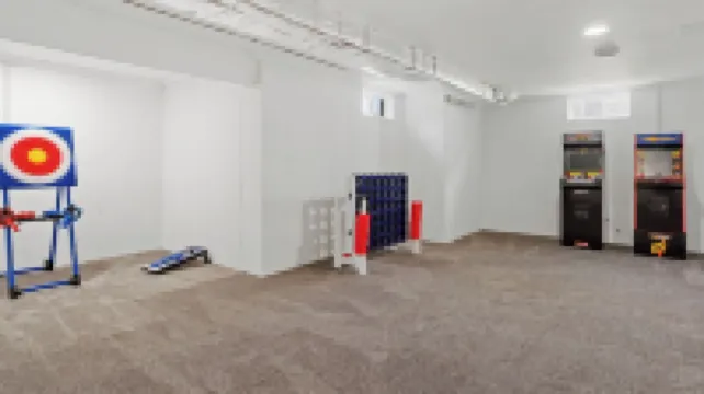 Ideally located, game room, finished basement, fenced yard, lawn games, coffee