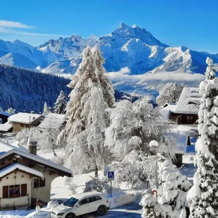 Bright, family-friendly apartment just outside Villars!