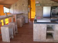 Campsite - Combined Tents with Kitchen and Bathroom Located Near a Pond Hotels in Bant